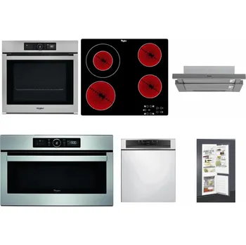 Set domácích spotřebičů WHIRLPOOL AKZ9 9480 IX + WHIRLPOOL AKT 8130/NE + WHIRLPOOL AKR 749/1 IX + WHIRLPOOL ABSOLUTE AMW 730 IX + WHIRLPOOL WBC 3C34 PF X + WHIRLPOOL ART 65031