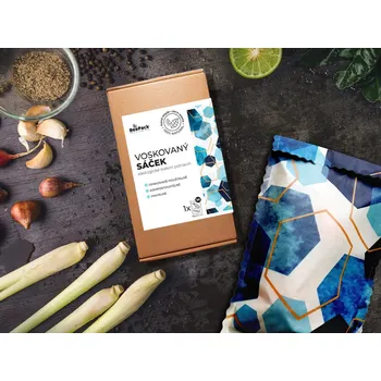 Voskovaný sáček Beepack - HEXAGONS – M (16x23 cm)