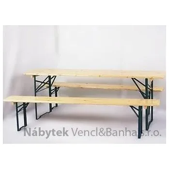 Zahradní sestava Trimex dřevěný zahradní nábytek pivní set Bawaria 200x50 trim
