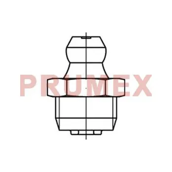 Mazací hlavice kulová přímá H1 M10x1 kužel nerez A2