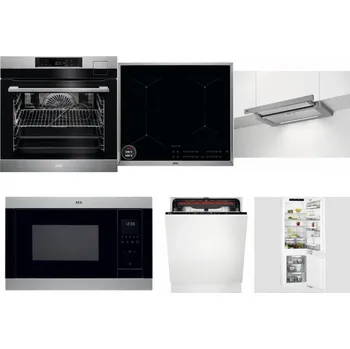 Set domácích spotřebičů AEG BSK792380M + AEG Mastery SenseBoil IAE64413XB + AEG DPE5660M + AEG Mastery MSB2547D-M + AEG Mastery MaxiFlex FSB53927Z + AEG Mastery FlexiShelf SCE818D3LC