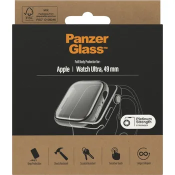 Mobilní telefon Ochranný kryt na hodinky PanzerGlass Full Protection Apple Watch Ultra 49mm (čirý rámeček)