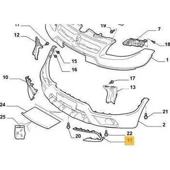 Karosérie Kryt nárazníku,rámeček mlhovky, 71750258,7175255LACZCC, ECAR, 3075271X