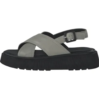 Dámské sandále s.Oliver dámské kožené sandály na platformě 28201-20 sage Velikost: 39