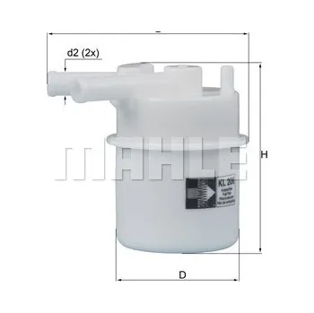 Palivový filtr Palivový filtr, , B36613470, B36613470A, KNECHT, KL 206