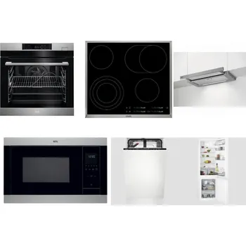 Set domácích spotřebičů AEG BSK782380M + AEG Mastery DirectTouch HK654070XB + AEG DPE5660M + AEG Mastery MSB2547D-M + AEG Mastery GlassCare FSE73407P + AEG Mastery NoFrost SCB618F6TS