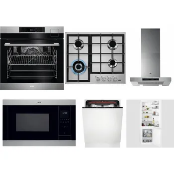 Set domácích spotřebičů AEG BSK792380M + AEG Mastery StepPower HGB64420SM + AEG Mastery DBB5660HM + AEG Mastery MSB2547D-M + AEG Mastery MaxiFlex FSB53927Z + AEG Mastery NoFrost SCB618F6TS