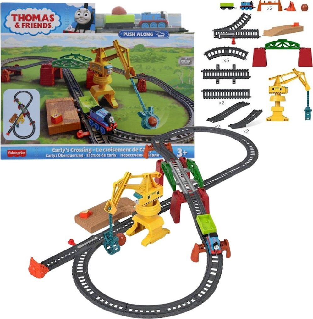 foto Vláček a vláčkodráha Fisher Price Thomas & Friends Carly's Crossing Metal Engine Train Set GXD48