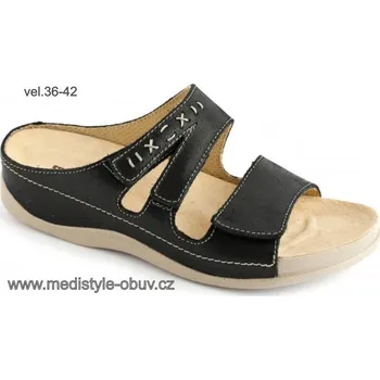 Dámská zdravotní obuv MEDISTYLE TÝNA LT-616 pantofel černý, černá - 41