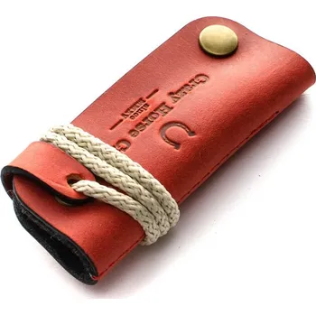 Crazy Horse Craft kožená klíčenka světle červená