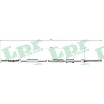 Lanko parkovací brzdy Tažné lanko, parkovací brzda, , 60654885, LPR, C0191B