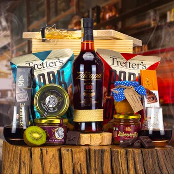 Dárkový potravinový koš Bedna Zacapa