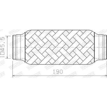 Výfukový systém Zvlněná trubka, výfukový systém, , 854555, 90411497, WALKER, 10406