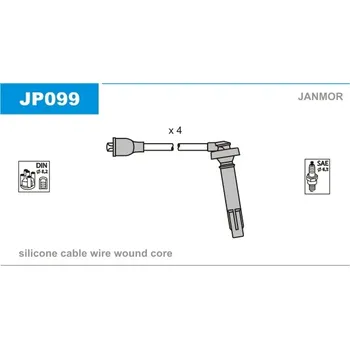 Zapalovací kabel Sada kabelů pro zapalování, , JANMOR, JP099