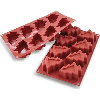 Forma na pečení SILIKOMART SILIKONOVÁ FORMA (TERAKOTA) - VÁNOČNÍ STROMKY 81ml