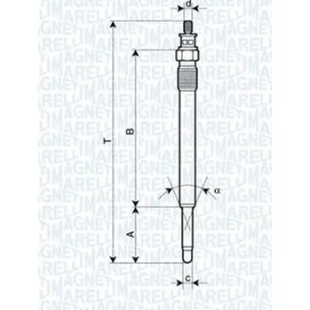 Zapalovací a žhavicí svíčka Žhavicí svíčka MAGNETI MARELLI 062900013304