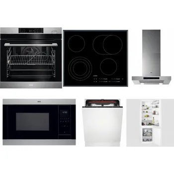 Set domácích spotřebičů AEG BSK782380M + AEG Mastery DirectTouch HK654070FB + AEG Mastery DBB5660HM + AEG Mastery MSB2547D-M + AEG Mastery MaxiFlex FSB53927Z + AEG Mastery NoFrost SCB618F6TS