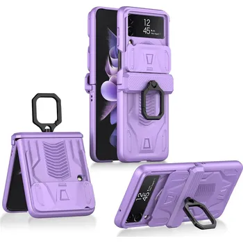 Pouzdro na mobilní telefon GKK 43648 GKK CAMSHIELD Ochranný kryt pro Samsung Galaxy Z Flip 3 5G fialový