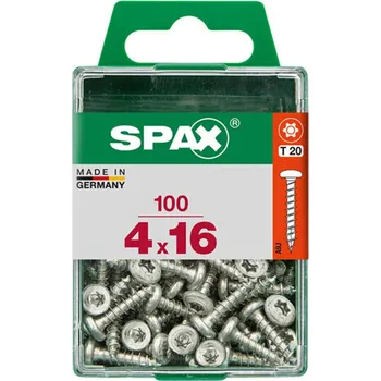 Vrut SPAX Vrut 4x16, půlkulatá hlava, T-STAR plus, WIROX, 100 ks (M)