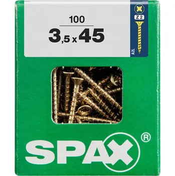 Vrut SPAX Vrut 3,5x45, zápustná hlava, PZ, YELLOX, 100 ks (L)
