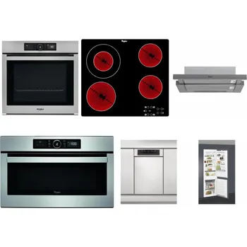 Set domácích spotřebičů WHIRLPOOL AKZ9 9480 IX + WHIRLPOOL AKT 8130/NE + WHIRLPOOL AKR 749/1 IX + WHIRLPOOL ABSOLUTE AMW 730 IX + WHIRLPOOL WSBO 3O34 PF X + WHIRLPOOL ART 66112