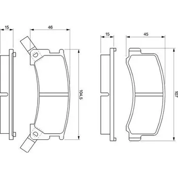 Brzdová destička Sada brzdových destiček, kotoučová brzda, , BOSCH, 0 986 424 239