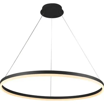 Ledshopik Závěsné stmívatelné LED svítidlo CURLY | 55W | Ø80cm | CCT 3000-6500K | 3700lm | černé |