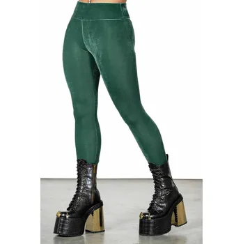 Dámské kalhoty kalhoty dámské (legíny) KILLSTAR - Hematite - Dark Green - S