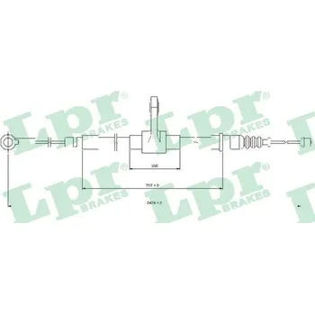 Lanko parkovací brzdy Tažné lanko, parkovací brzda, , 60807561, 82464806, LPR, C1416B
