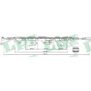 Lanko parkovací brzdy Tažné lanko, parkovací brzda, , 365300M810, 365300N600, LPR, C0479B