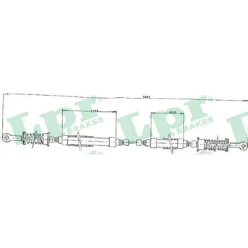 Lanko parkovací brzdy Tažné lanko, parkovací brzda, , SE024167358A, LPR, C0804B