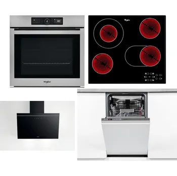Set domácích spotřebičů WHIRLPOOL AKZ9 9480 IX + WHIRLPOOL AKT 8190/BA + WHIRLPOOL AKR 62F LT K + WHIRLPOOL WSIO 3O34 PFE X