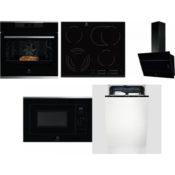 Set domácích spotřebičů ELECTROLUX KOEBP39X + ELECTROLUX EHF6547FXK + ELECTROLUX LFV316K + ELECTROLUX LMS4253TMX + ELECTROLUX EEM23100L