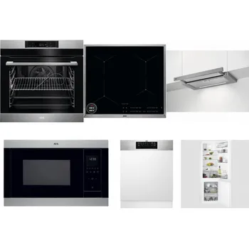 Set domácích spotřebičů AEG BPK742380M + AEG Mastery SenseBoil IAE64413XB + AEG DPE5660M + AEG Mastery MSB2547D-M + AEG FEE72706PM + AEG Mastery NoFrost SCB618F6TS