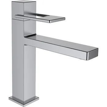 Vodovodní baterie Laufen Quadriga umyvadlová stojánková baterie, pevný výtok 140 mm, bez automatické výpusti, PVD inox kartáčovaná ocel HF901104441000