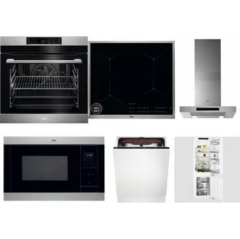 Set domácích spotřebičů AEG BPK742380M + AEG Mastery SenseBoil IAE64413XB + AEG Mastery DBB5660HM + AEG Mastery MSB2547D-M + AEG Mastery MaxiFlex FSB53927Z + AEG Mastery FlexiShelf SCE818D3LC