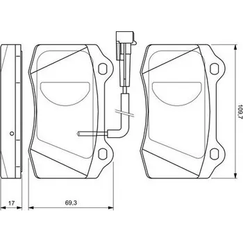 Brzdová destička Sada brzdových destiček, kotoučová brzda, , BOSCH, 0 986 424 579