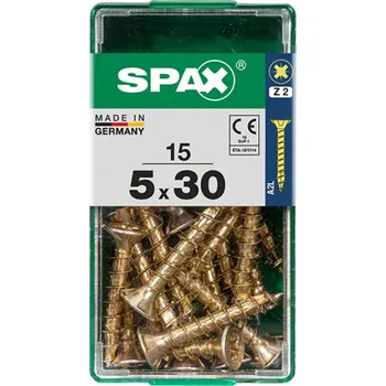 Vrut SPAX Vrut 5x30, zápustná hlava, PZ, YELLOX, 15 ks (S)