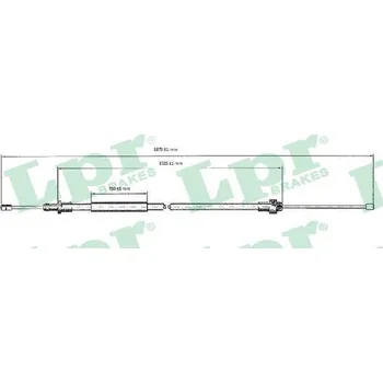 Lanko parkovací brzdy Tažné lanko, parkovací brzda, , 4745R0, 96391792, LPR, C0092B