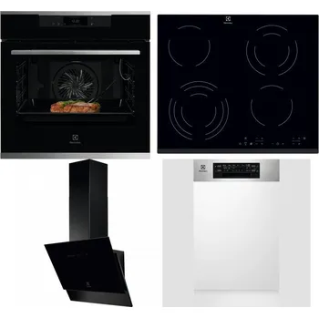 Set domácích spotřebičů ELECTROLUX KOEBP39X + ELECTROLUX EHF6343FOK + ELECTROLUX LFV616K + ELECTROLUX EEM43300IX