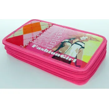 Penál Penál 2 patra FASHIONGIRL růžový naplněný