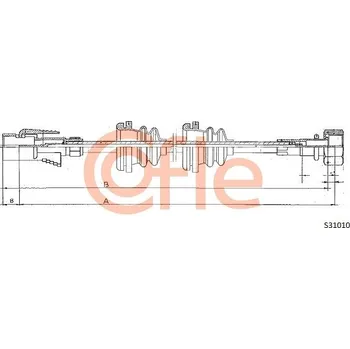 Náhon tachometru Hřídel tachometru, , 861957801A, COFLE, S31010