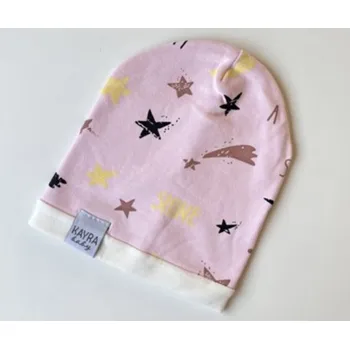 Kojenecká čepice Dívčí čepice Star růžová 48