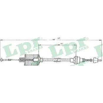 Spojkové lanko Tazne lanko, ovladani spojky, , 2150X3, LPR, C0159C