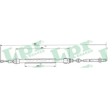 Lanko parkovací brzdy Tažné lanko, parkovací brzda, , 474575, LPR, C0627B