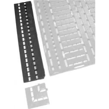 Rohožka Černá náběhová hrana WORK-DECK - 60 x 12 x 2,5 cm