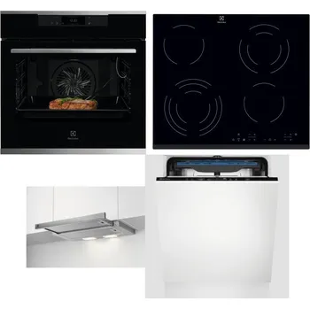 Set domácích spotřebičů ELECTROLUX KOEBP39X + ELECTROLUX EHF6343FOK + ELECTROLUX LFP326S + ELECTROLUX EES48200L