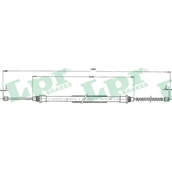 Lanko parkovací brzdy Tažné lanko, parkovací brzda, , 7700571739, LPR, C0729B