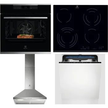Set domácích spotřebičů ELECTROLUX KOEBP39X + ELECTROLUX EHF6343FOK + ELECTROLUX LFC316X + ELECTROLUX EES48200L