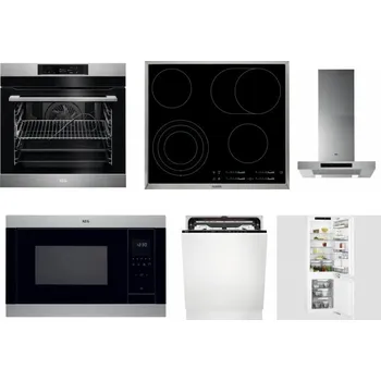 Set domácích spotřebičů AEG BPK742380M + AEG Mastery DirectTouch HK654070XB + AEG Mastery DBB5660HM + AEG Mastery MSB2547D-M + AEG FSE74707P + AEG Mastery FlexiShelf SCE818D3LC